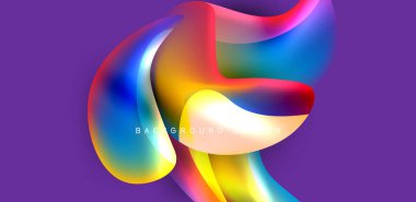 Soyut arkaplan renklerine sahip güzel sıvı şekiller