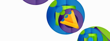 Triangles and circles abstract background for wallpaper, banner, background, card, book Illustration, landing page