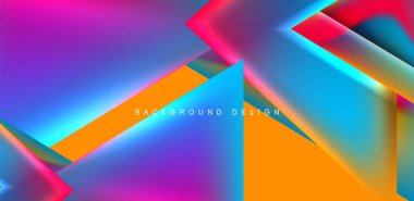 Renkli sıvı gradyanlı gelecekçi üçgen vektörü soyut arkaplan