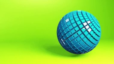 Soyut dönüş topu ya da küre arka planı - fütürist tekno hareketli grafikler arka planı. Kusursuz 3d döngü video canlandırması