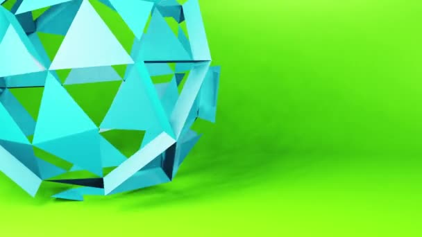 3D球体创作动画视频 未来主义几何运动背景 — 图库视频影像