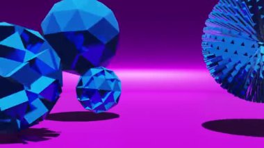 3d glass sphere background motion graphics, seamless looping video