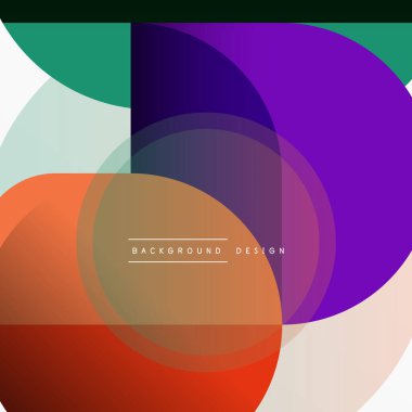 Yaratıcı geometrik duvar kağıdı. Asgari çember üçgen ve kare çizgi soyut arkaplan. Duvar kağıdı afişi veya iniş sayfası için vektör illüstrasyonu