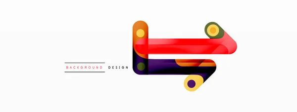 Composição Tarja Dinâmica Colorida Linhas Geométricas Fundo Abstrato Criativo Para — Vetor de Stock