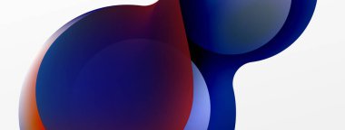 Fluid abstract background, round shapes and circle flowing design for wallpaper, banner, background or landing