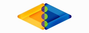 Triangles and circles abstract background for wallpaper, banner, background, card, book Illustration, landing page