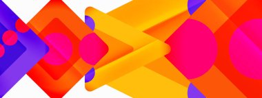 Triangles and circles abstract background for wallpaper, banner, background, card, book Illustration, landing page