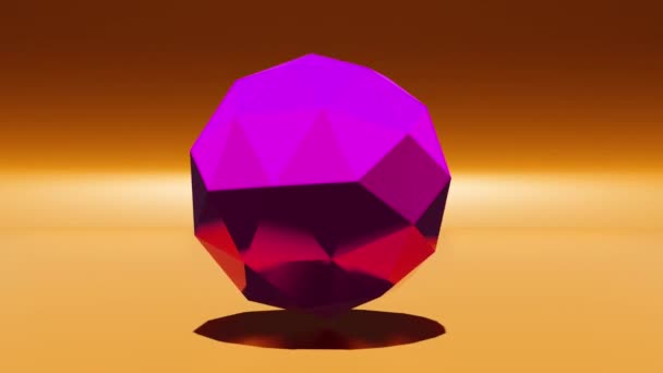 Glossy Shiny Jewel Sphere Metallic Abstract Shape Seamless Motion Graphics — 图库视频影像