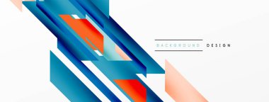 Minimum geometrik soyut arkaplan. Dinamik 3D çizgi kompozisyonu. Duvar kağıdı, afiş, arkaplan veya iniş için moda tekno iş şablonu