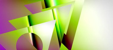 Trendy minimal geometric composition abstract background. Shadow lines and lights on glossy triangles backdrop. Vector Illustration For Wallpaper, Banner, Background, Card, Book Illustration