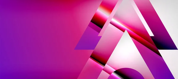 Triangle Abstract Background Shiny Glossy Effects Vector Illustration Wallpaper Banner - Stok Vektor