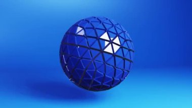 Abstract rotation ball or sphere backdrop - futuristic techno motion graphics background. Seamless 3d looping video animation