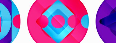 Triangles and circles abstract background for wallpaper, banner, background, card, book Illustration, landing page