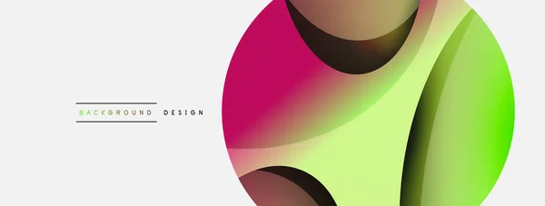 Creative Geometric Wallpaper Minimal Abstract Background Circle Wave Composition Vector — Stock Vector