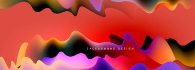 Kapaklar, şablonlar, el ilanları, pankartlar, broşürler, afişler için dinamik sıvı dalgalar soyut arkaplan