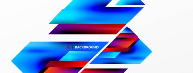 Modern trend minimalist soyut arka plan. Geometrik desen tasarımı, 3 boyutlu ve gölge efektleri. Vektör İllüstrasyonu