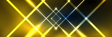 Neon parlayan sıvı dalga çizgileri, sihirli enerji uzay ışığı konsepti. Duvar kağıdı, afiş, arkaplan, broşür, katalog, kapak, broşür
