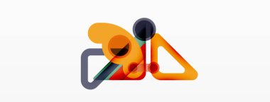 Geometrik ilkeller. Çizgiler, çemberler soyut arkaplan