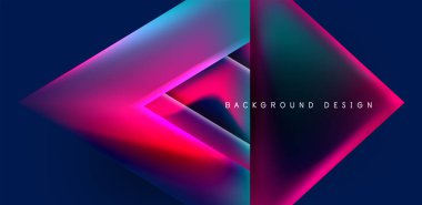 Renkli sıvı gradyanlı gelecekçi üçgen vektörü soyut arkaplan