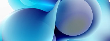 Fluid abstract background, round shapes and circle flowing design for wallpaper, banner, background or landing