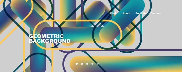 Trendy Color Overlapping Lines Abstract Background Vector Illustration Wallpaper Banner — стоковый вектор