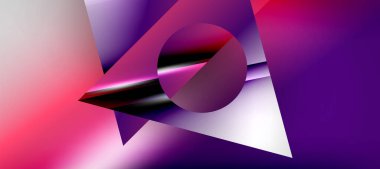 Trendy minimal geometric composition abstract background. Shadow lines and lights on glossy triangles backdrop. Vector Illustration For Wallpaper, Banner, Background, Card, Book Illustration