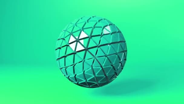 Abstract Rotation Ball Sphere Backdrop Futuristic Techno Motion Graphics Background — Video Stock