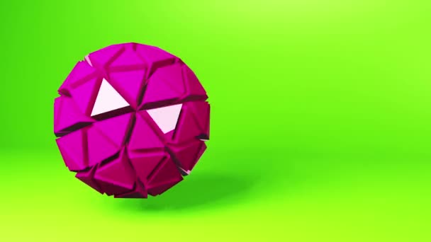 Abstract Rotation Ball Sphere Backdrop Futuristic Techno Motion Graphics Background — Αρχείο Βίντεο