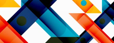 Parlak renkli düz çizgiler geometrik soyut arkaplan. Duvar kağıdı, afiş, arkaplan ya da iniş için üst üste binen çizgiler