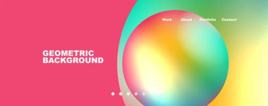 Trendy simple circle gradient abstract background. Vector Illustration For Wallpaper, Banner, Background, Card, Book Illustration, landing page