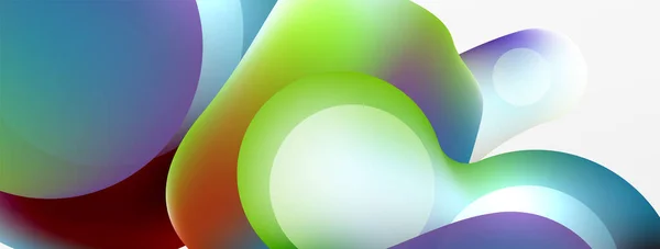 Fluid Abstract Background Shapes Circle Flowing Design Wallpaper Banner Background — 스톡 벡터
