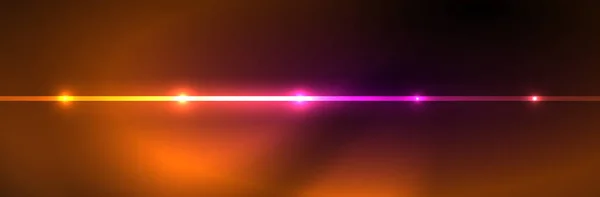 Lumières Néon Brillantes Fond Abstrait Sombre Avec Des Lignes Courbes — Image vectorielle