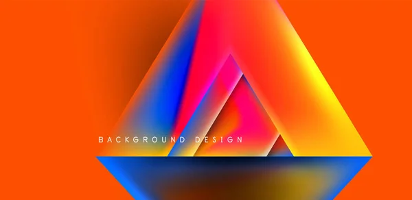 Fondo Abstracto Vector Triángulo Futurista Con Degradados Fluidos Coloridos — Archivo Imágenes Vectoriales