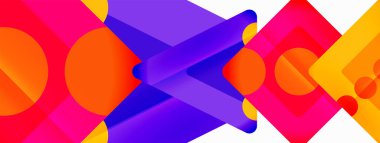 Triangles and circles abstract background for wallpaper, banner, background, card, book Illustration, landing page