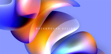 Soyut arkaplan renklerine sahip güzel sıvı şekiller