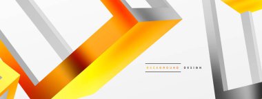 3 boyutlu küp vektör geometrik arkaplanı şekillendirir. Duvar kağıdı, afiş, arkaplan veya iniş için moda tekno iş şablonu