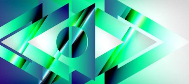 Triangle abstract background with shiny and glossy effects. Vector Illustration For Wallpaper, Banner, Background, Card, Book Illustration, landing page