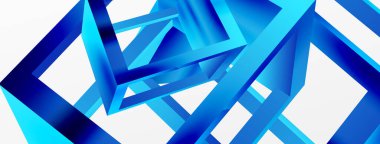 3D cube shapes vector geometric background. Trendy techno business template for wallpaper, banner, background or landing
