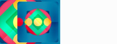 Triangles and circles abstract background for wallpaper, banner, background, card, book Illustration, landing page