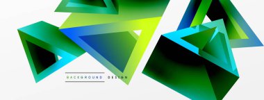 3d üçgen soyut arkaplan. Temel şekil teknolojisi ya da iş konsepti bileşimi. Duvar kağıdı, afiş, arkaplan veya iniş için moda tekno iş şablonu