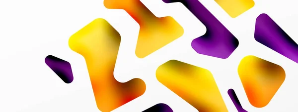 Colorful Bright Abstract Shapes Composition Digital Web Futuristic Template Wallpaper — Stock vektor