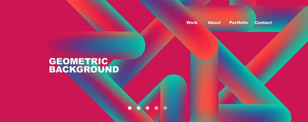 Trendy Color Overlapping Lines Abstract Background Vector Illustration Wallpaper Banner — Διανυσματικό Αρχείο