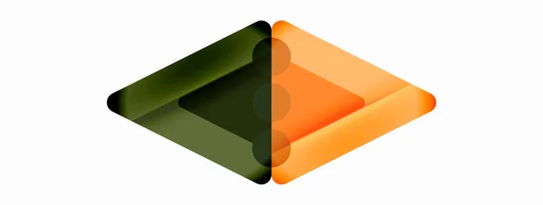 Trendige Minimale Geometrische Abstrakte Hintergrund Dreiecke Quadrate Und Kreise Leuchtenden — Stockvektor