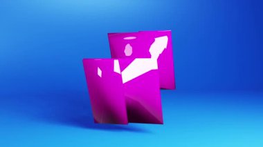 3D soyut geometrik şekil hareketi grafikleri