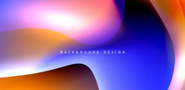 Soyut arkaplan renklerine sahip güzel sıvı şekiller