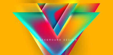 Renkli sıvı gradyanlı gelecekçi üçgen vektörü soyut arkaplan