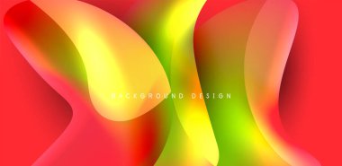 Soyut arkaplan renklerine sahip güzel sıvı şekiller