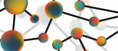 Line points connections geometric abstract background