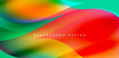 Zarif dalgalar ve akan sıvı soyut arka plan. Kapaklar, şablonlar, el ilanları, afişler, broşürler, afişler için şablon