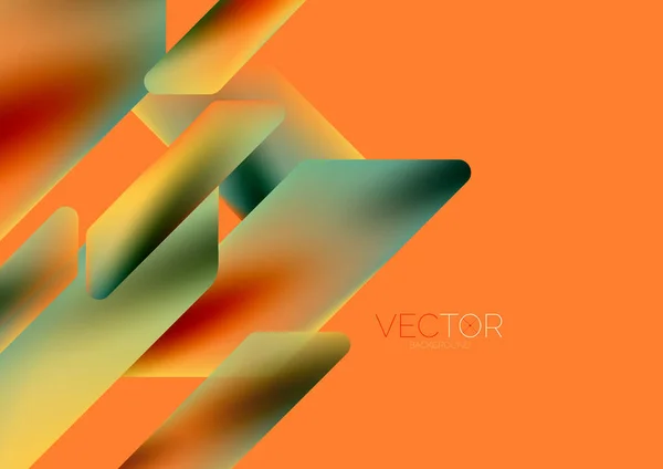 Fluid Color Dynamic Geometric Shapes Abstract Background Vector Illustration Wallpaper — Stock vektor